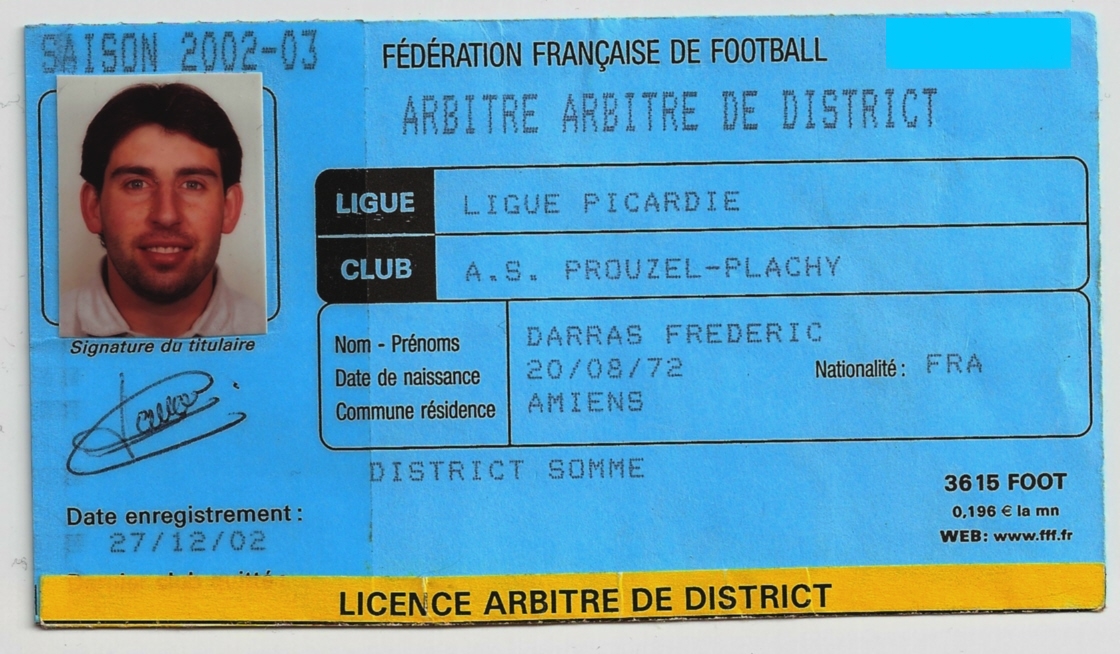 F.Darras 2002.2003 licence